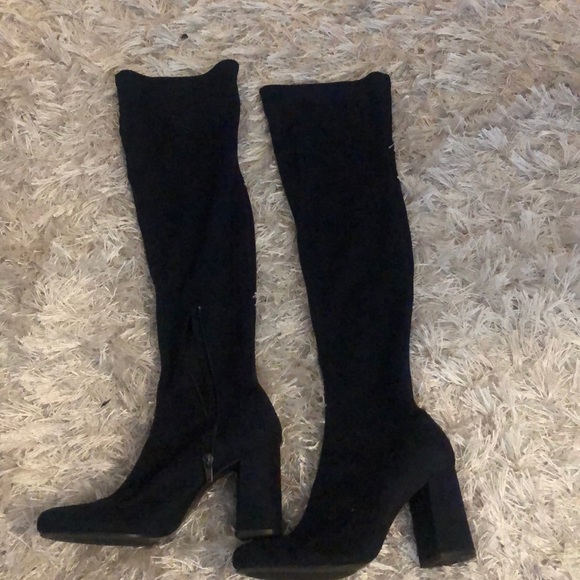 Midnight Thigh high boots - ZARA - Picture 1 of 7